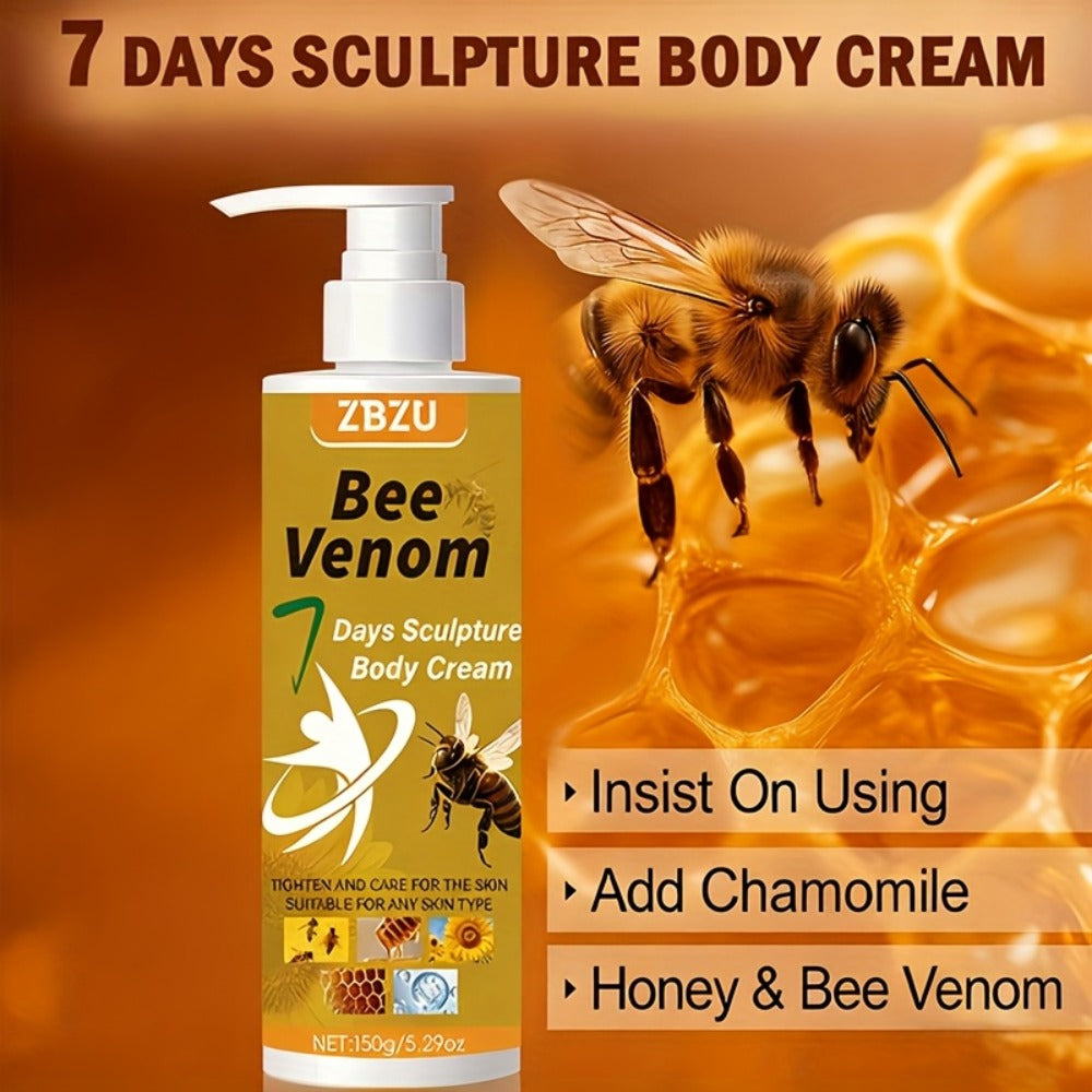 Firming Body Cream with Bee Venom – 7-Day Rapid Skin Tightening for Arms, Abdomen, Thighs & Buttocks | Vitamin C, Collagen & Glycerin Formula | Fast-Absorbing Lifting Cream for All Skin Types, 150g