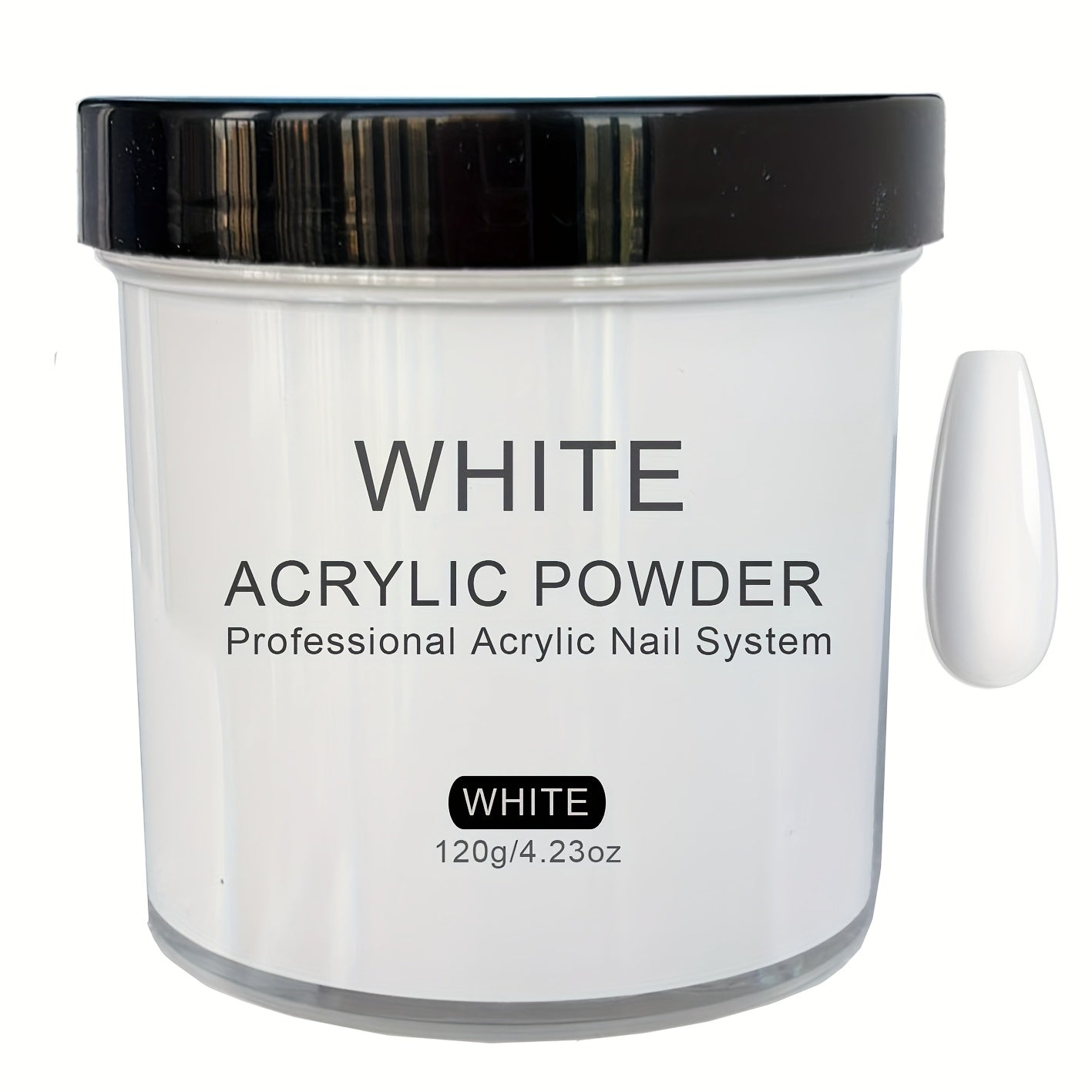 Acrylic Nail Powder 4oz Clear Pinkish White for Nail Extensions Sculpting 3D Nail Art Polymer Powder No Lamp Needed Professional System