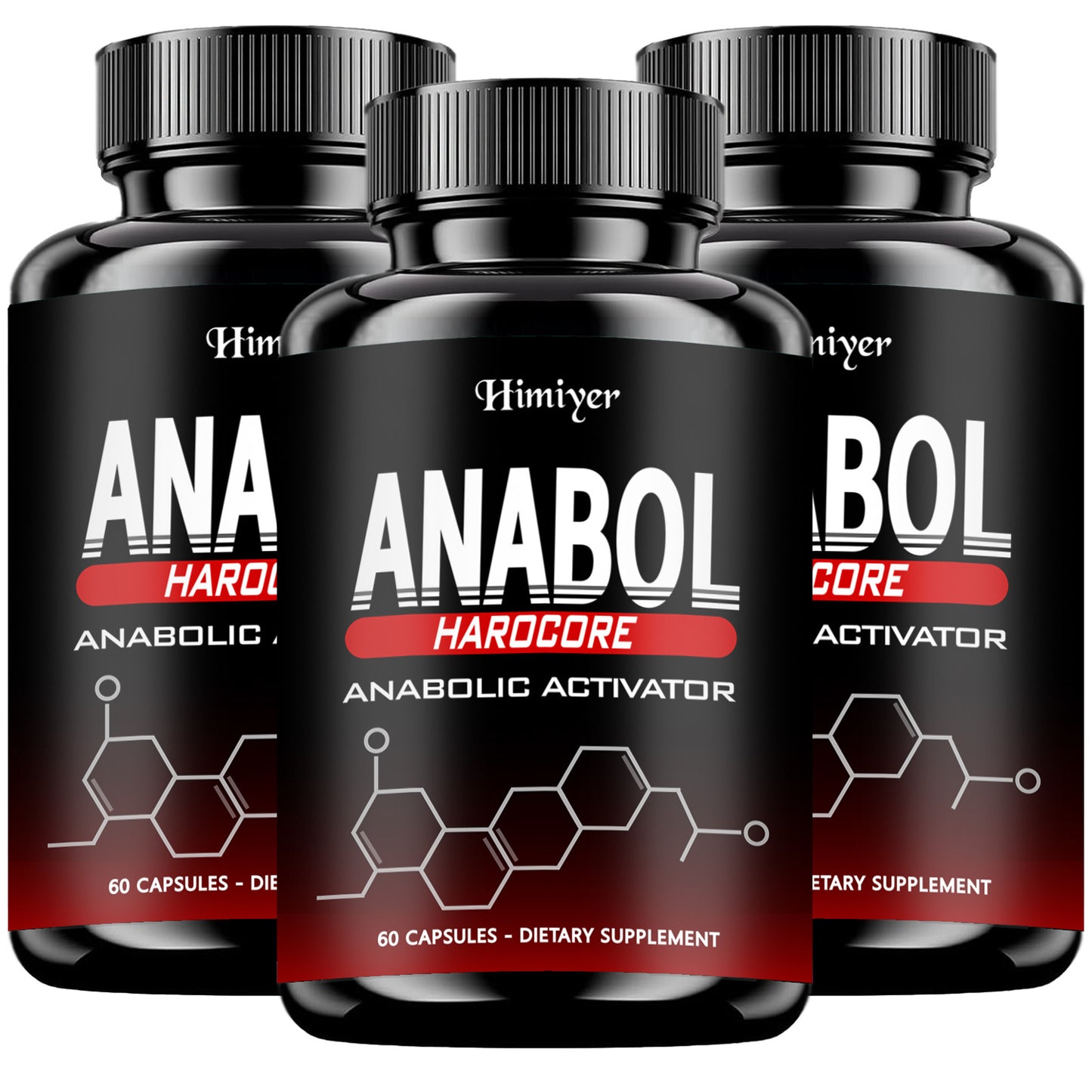 Anabolic Activator Supplement for Men — Anabol Hardcore Advanced Energy, Strength & Wellness Formula | 6-Keto-Diosgenin & Hecogenin | 60 Capsules | 1-3 Bottle Options