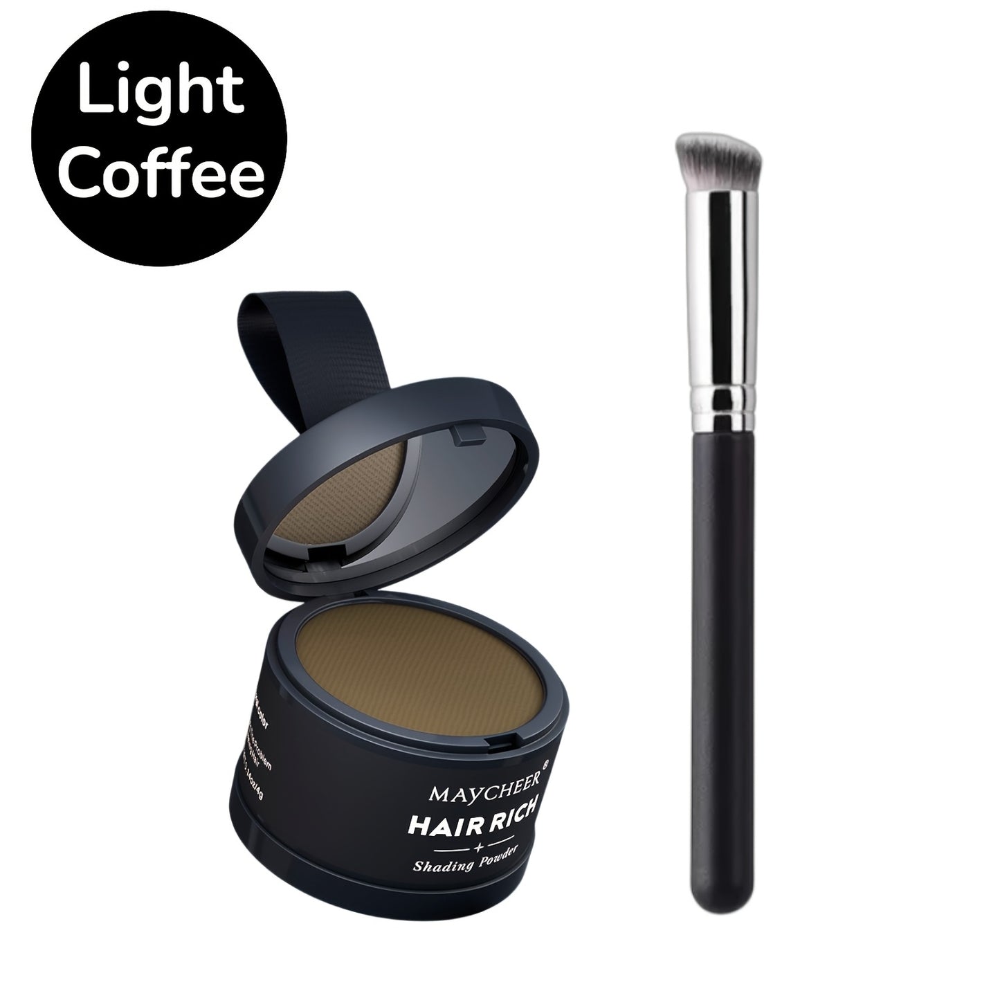 Beard Touch-Up Powder for Men — Instant Gray Coverage & Hair Filler for Beard, Eyebrows, Hairline | Natural Thickness Effect | 5 Colors Available