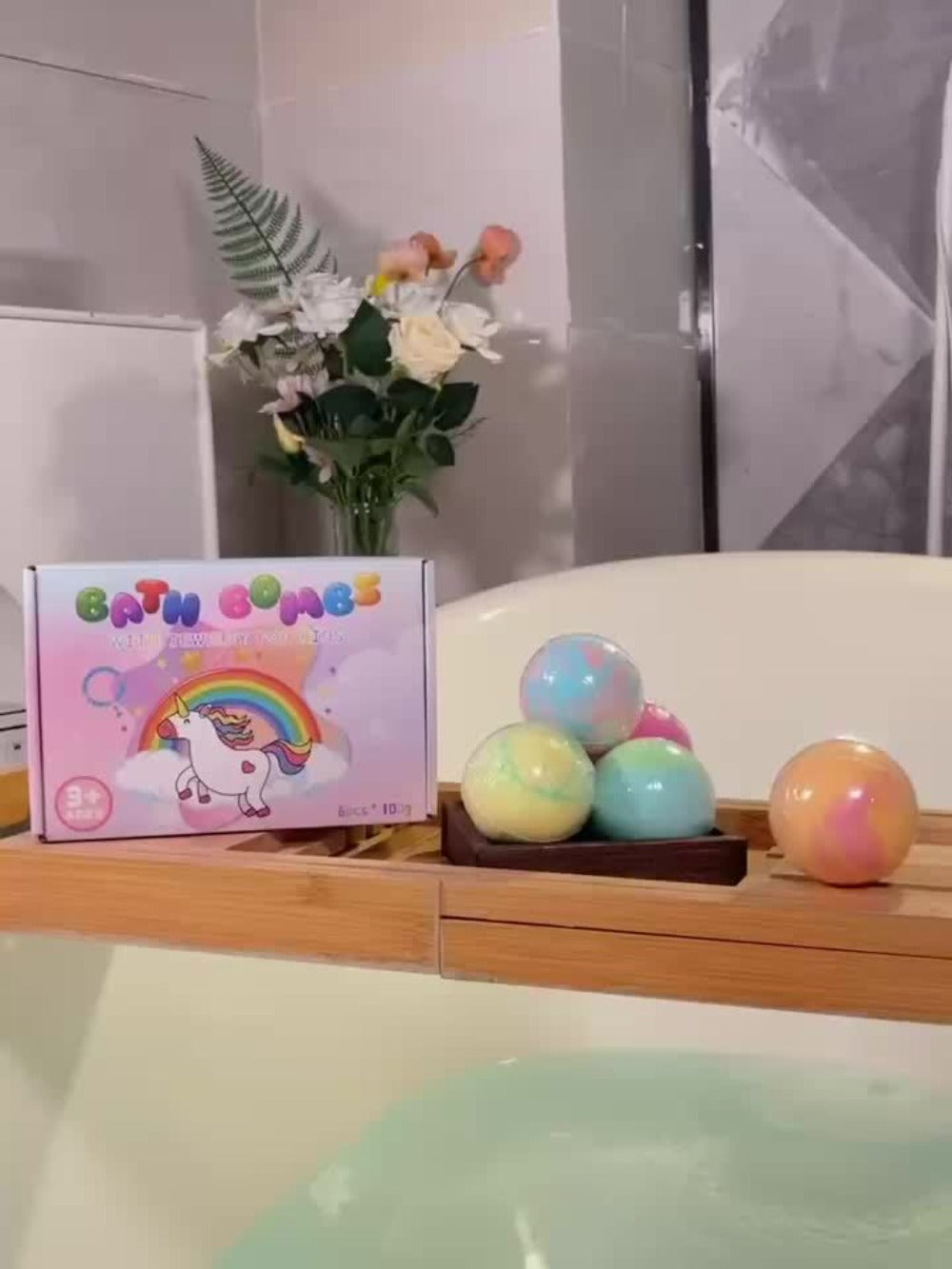 Bath Bombs with Surprise Gift Inside for Kids - Unicorn Salt Bath Bomb with Jewelry & Toys Inside | Fun Birthday Gift, Valentine's Day & Holiday Bath Bomb Set for Girls Ages 3+