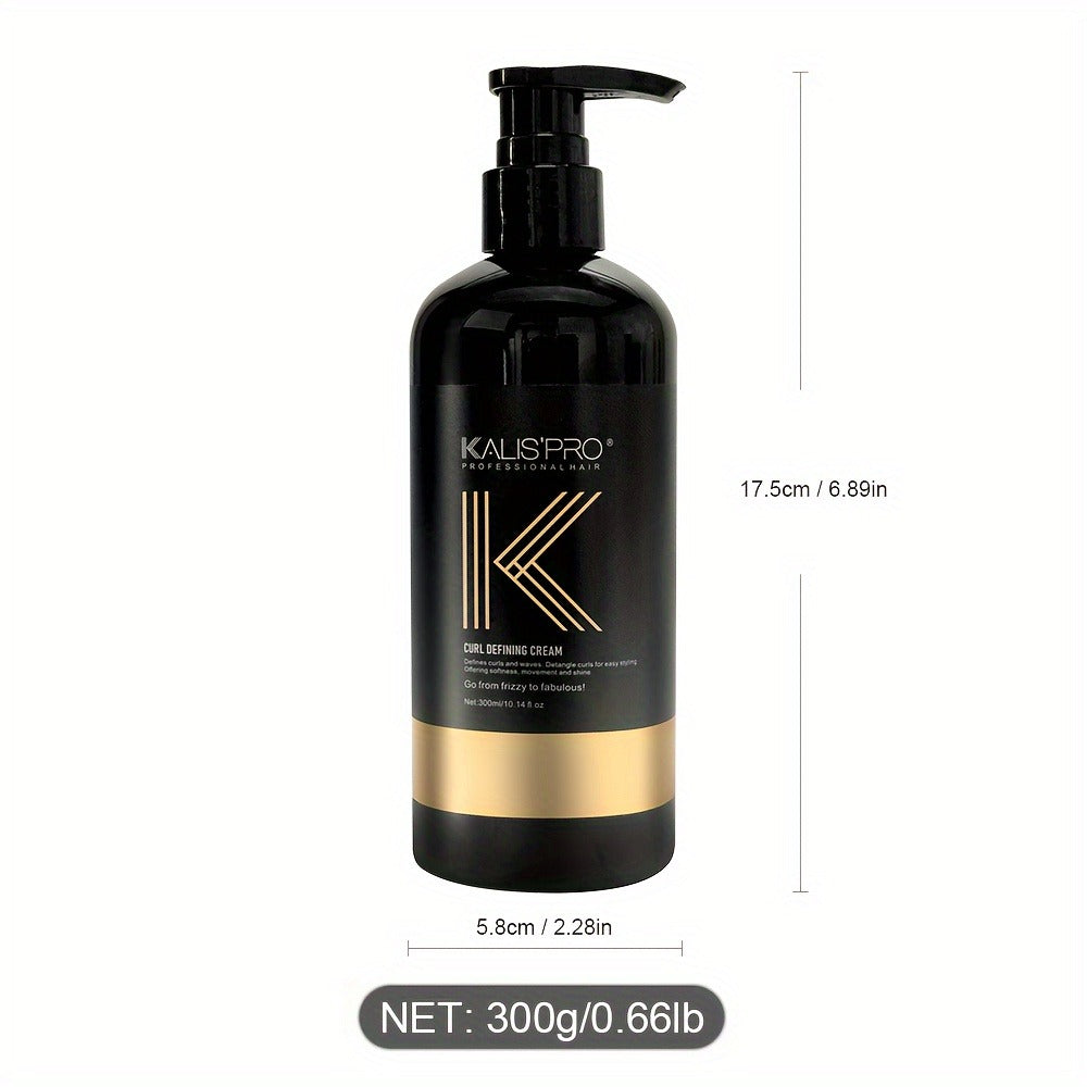 Men's Curl Cream Sulfate-Free 10.14oz - Frizz Control Styling Cream for Wavy & Curly Hair | Boosts Shine & Hydration | No Sticky Residue | Controlled Hold