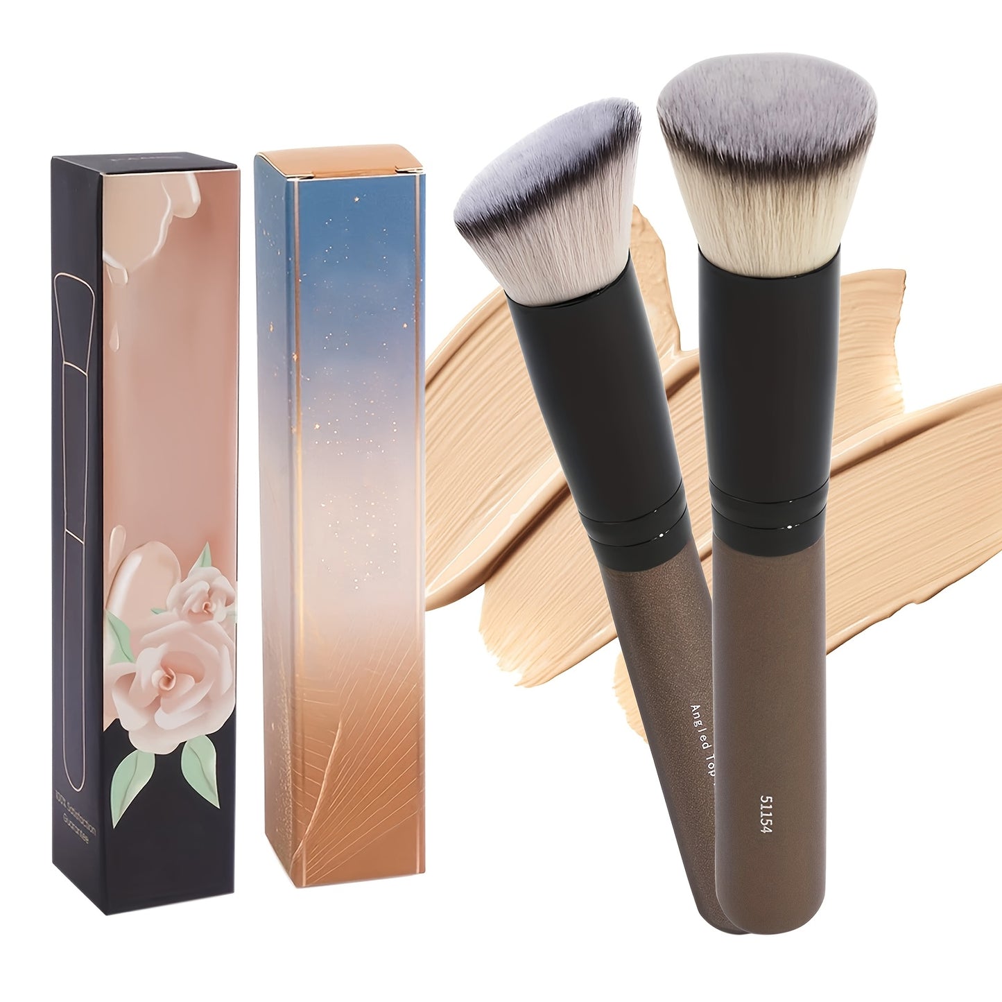 Professional Makeup Brush Set 30PCS Hypoallergenic Nylon Bristles - Alloy Handle Blush Foundation Eyeshadow Contour Brow Lip Brushes with Storage Pouch - Travel-Friendly for Beginners & Pros