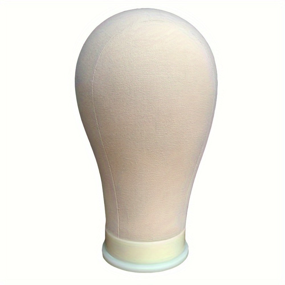 Wig Stand with Mannequin Head Canvas Block Set — 22 Inch Tripod Stand, T-Pins & Bristle Brush Included, Complete Wig Styling Kit for Home & Salon Use