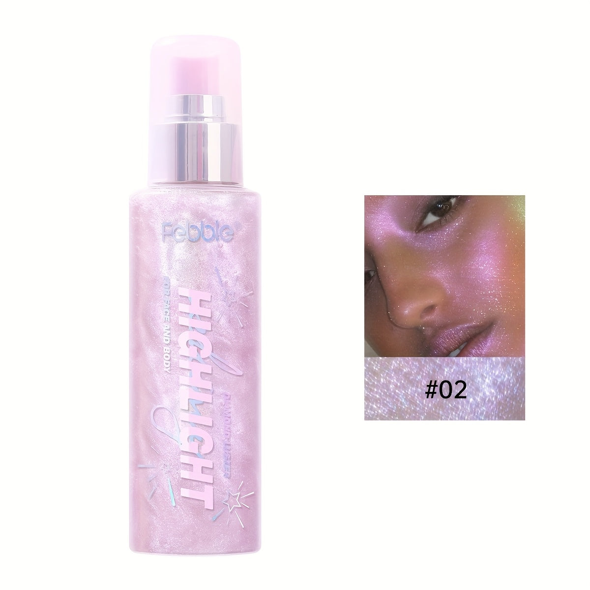 Glitter Spray for Body Face Hair Long-Lasting Luminous Shimmer Spray Lightweight Non-Greasy Radiant Glow Makeup for Festival Party Everyday Wear 4 Shades