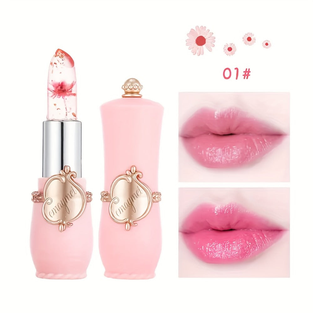 Lipstick Set 6-Pack – Moisturizing Transparent Petal Gloss Lip Color in Berry & Nude Shades, Long-Lasting Hydrating Formula, Prevents Dryness, Gift for Women