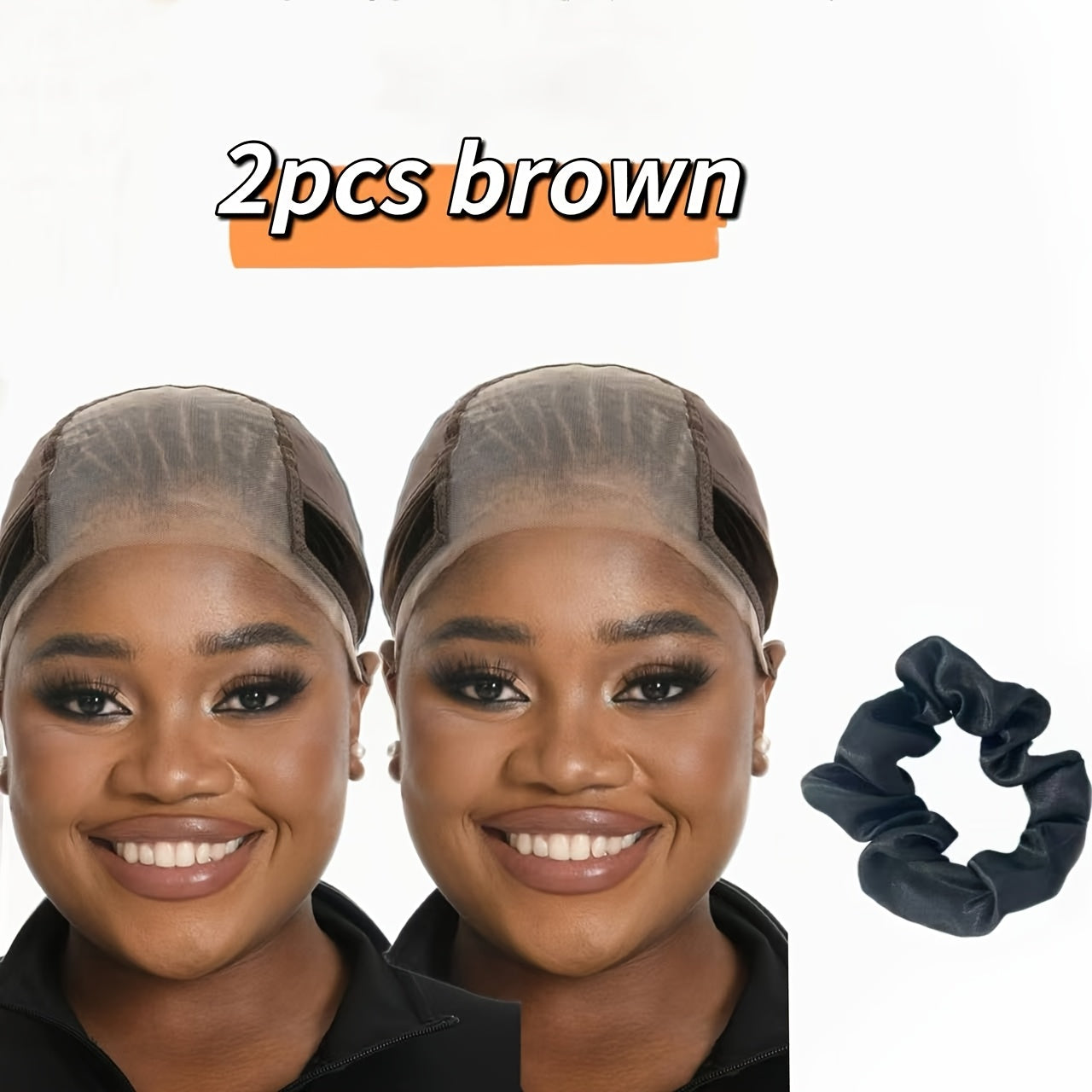 Lace Wig Cap 4x5 Adjustable Non-Slip with Ear Cutouts Transparent Lace Edge Soft Breathable for Women Brown Blonde Black 613 Daily Wig Wear