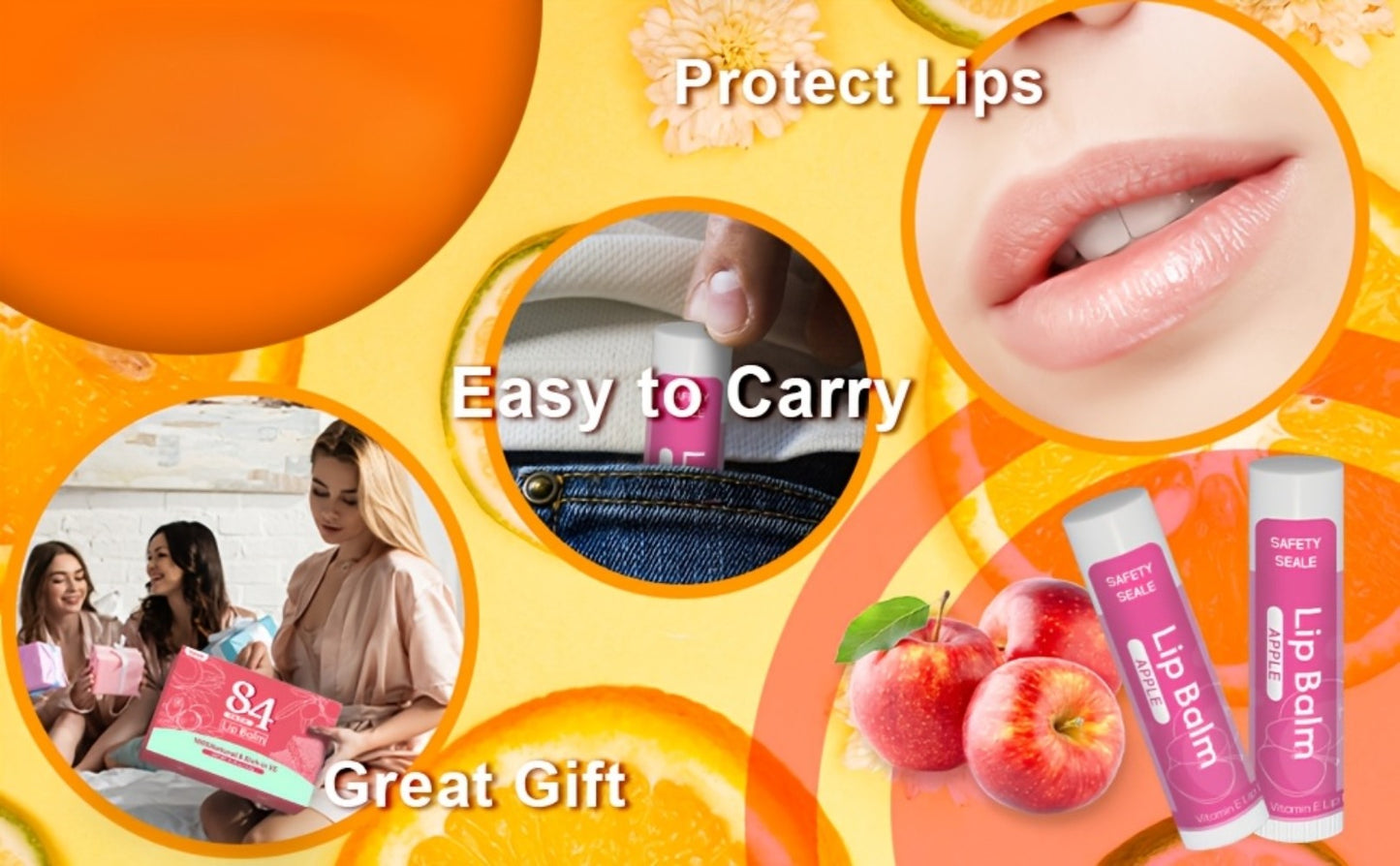 Lip Balm Lipstick Set 84 Pcs 14 Flavors Moisturizing Natural Luster Mini Lipstick Bulk Pack, Party Favors Wedding Bridesmaids Graduation Souvenirs Gift