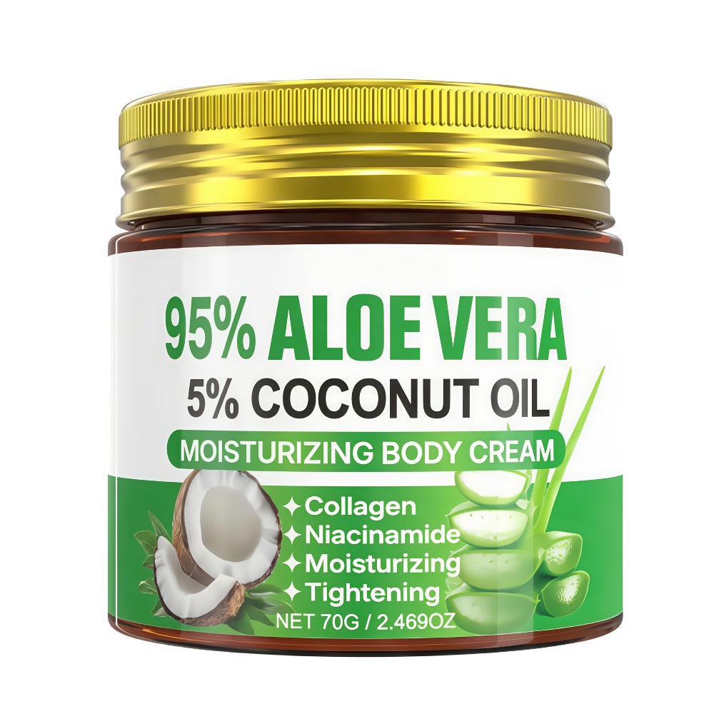 Aloe Collagen Firming Moisturizing Face Cream 2-Pack - Hyaluronic Acid & Coconut Oil Deep Hydrating Skin Care for Dry Skin, Anti-Aging Tightening Cream for All Skin Types, Women's Daily Moisturizer