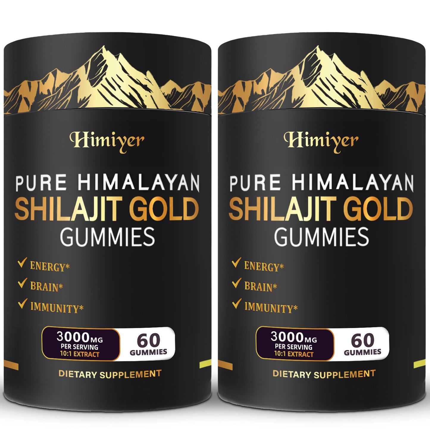 Pure Himalayan Shilajit Gummies with KSM-66 Ashwagandha, Ginseng & Gokshura – 85+ Trace Minerals, 75% Fulvic Acid | No Added Sugar | Energy & Vitality Supplement for Men & Women | 1 or 2 Bottles