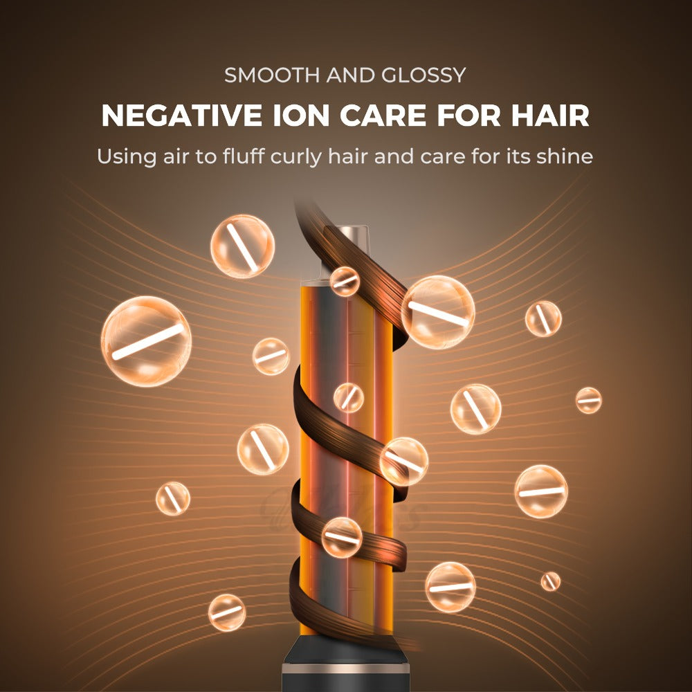 5-in-1 Hair Dryer Brush Round Brush Air Styler — Blow Dry, Curl, Straighten & Add Volume with 3 Heat Settings, All-in-One Hairstyling Tool for All Hair Types