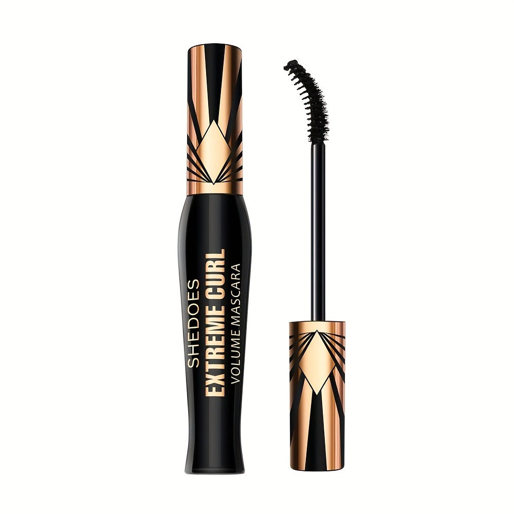 Waterproof Mascara Set 2PCS - Lengthening Volumizing Thick Curly Lashes Natural Extension Long-Lasting Hold Crown Mascara for Women