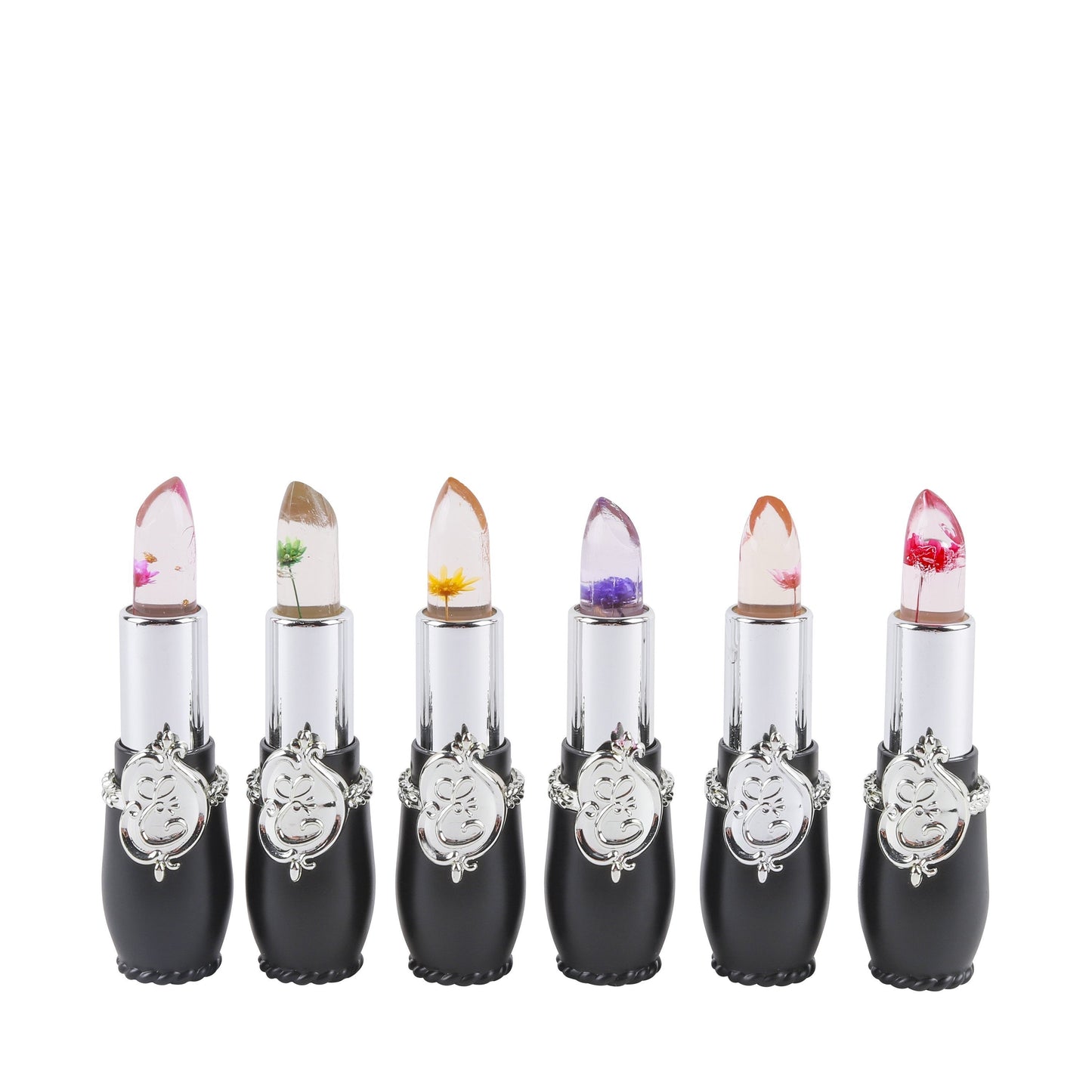 Flower Jelly Lipstick Set 6pcs Color Changing Lip Balm Thermostat Moisturizing Long Lasting Peach Flavor Lip Care Gift for Women