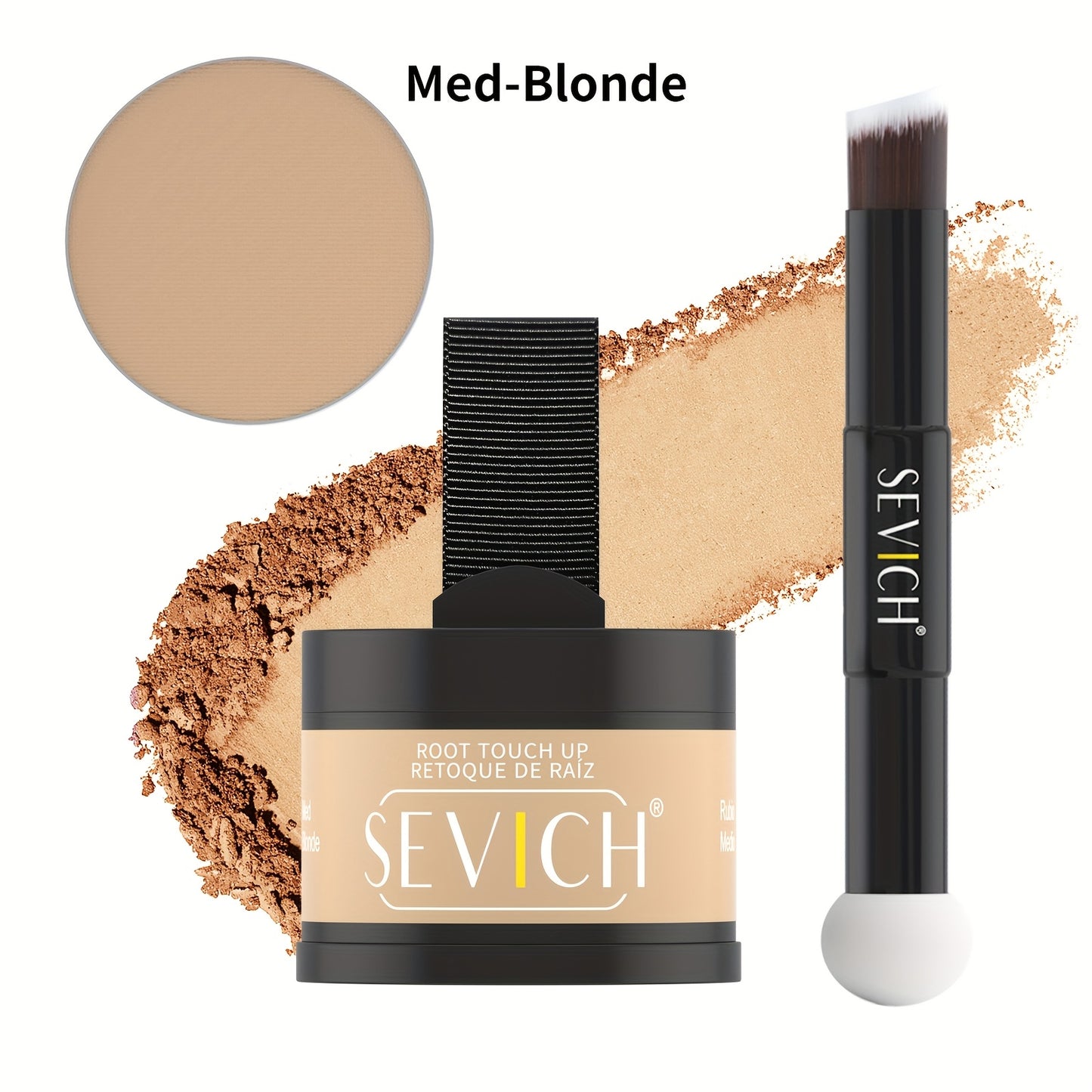 Hairline Powder Root Touch-Up Kit Waterproof Hair Shadow 4g + 4g Refill & Brush - Instant Grey Hair Concealer, Natural Eyebrow Powder for Men & Women, Long-Lasting Travel-Size Natural Finish