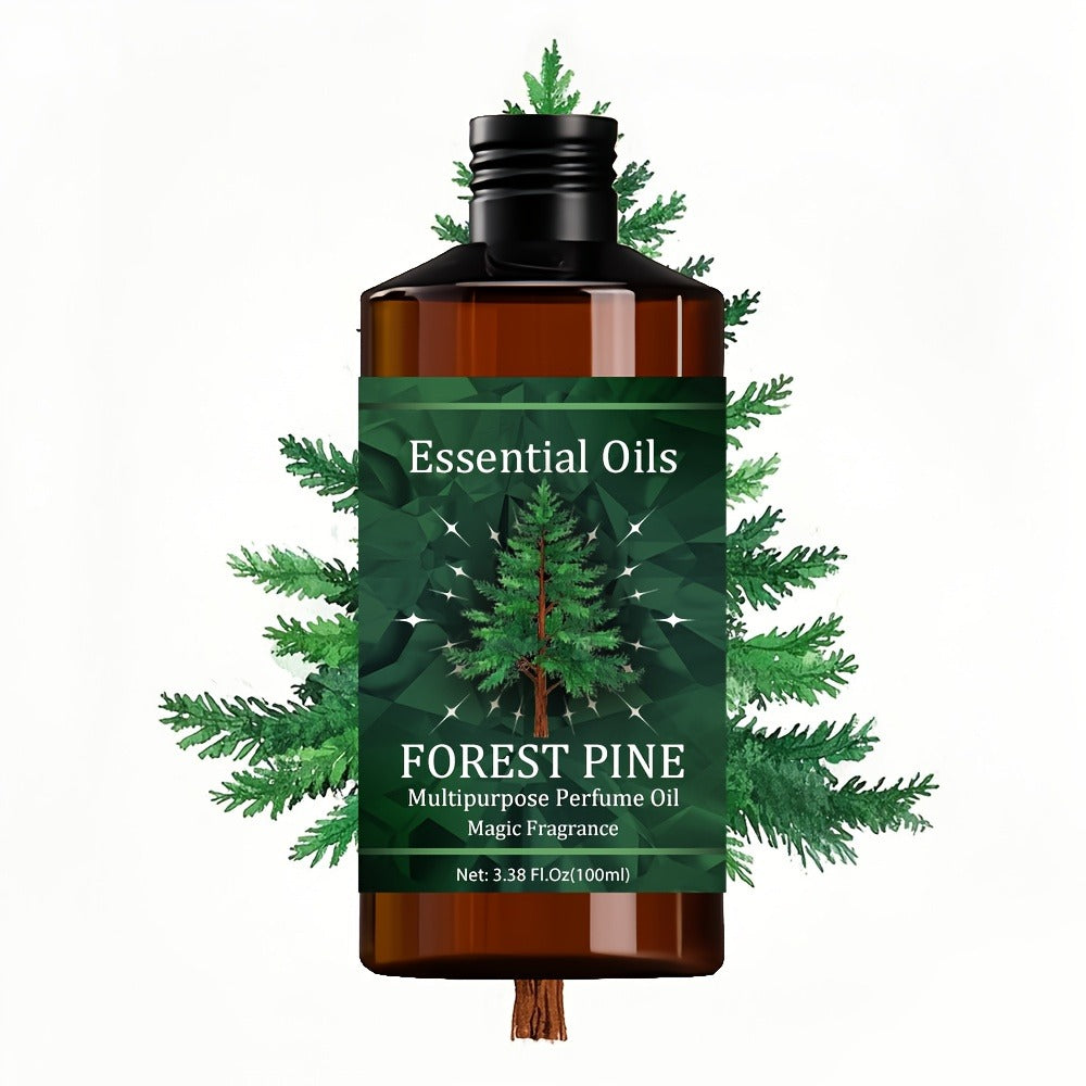 Pine Essential Oil 100ml Pure Natural Therapeutic Grade Glycerin Jojoba for Skin Hair Nail Care Massage Aromatherapy Diffuser Men Women Gift