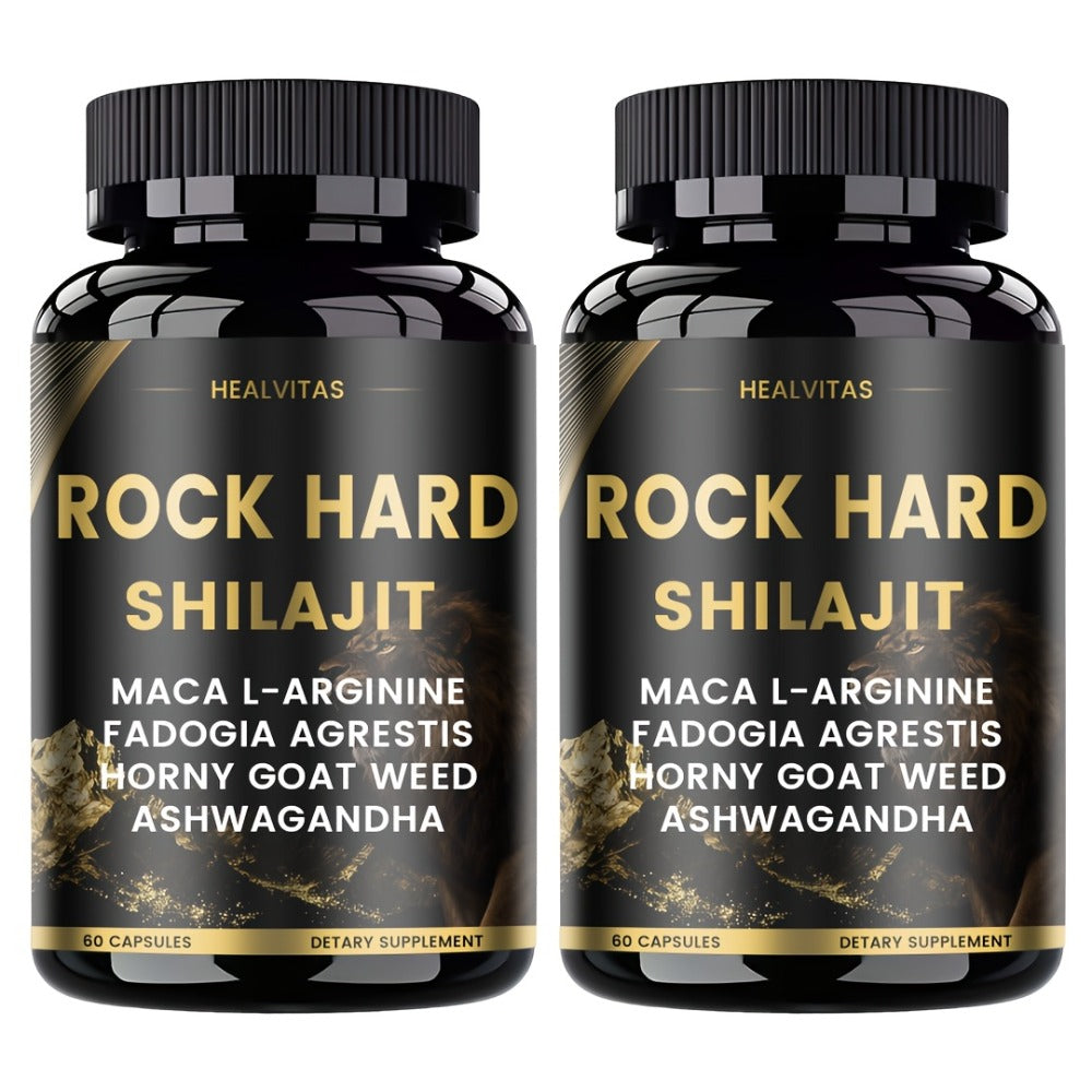 ROCK HARD MAX PILLS Vigor And Supplement, Natural Herbal Formula with Shilajit, Ashwagandha, Taurine, Ginseng And Turmeric for Vitality, Nerve, Antioxidants, Mood Support for Men Women