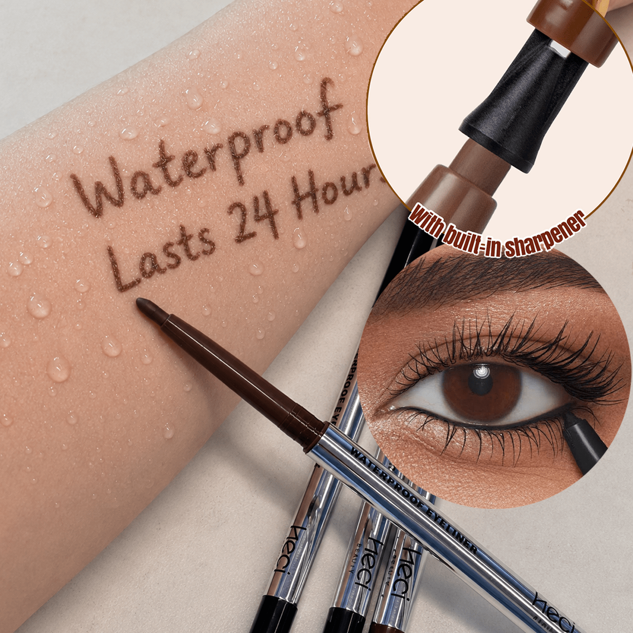 3pcs/set Waterproof Eyeliner Gel Pen for Sensitive Eyes, Suitable for Mature Skin, Long-Lasting, Quick-dry, Smudge-Proof, Matte Gel Cream Formula, Easy Control & Beginner Friendly Eyeliner Pencil, Matte Creamy Texture for Precision Eye Makeup