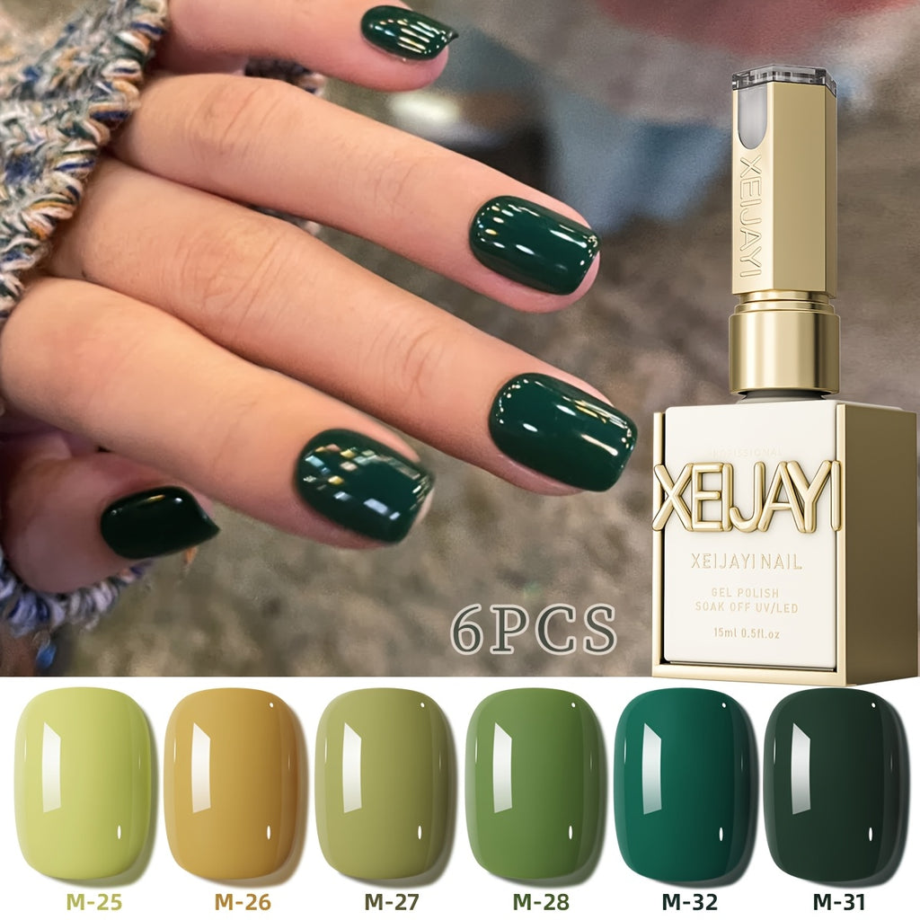 XEIJAYI Photo Frame Bottle 6pcs/set --- Nail Polish New Popular Wizard Of Oz 6pcs/set Nail Gel Set, High Saturation Salon Gel Smooth Firm And Long-Lasting Suitable for Salon Manicure DIY Female Christmas Gift