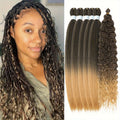 Pack Of 6 26 Inch Pre-stretched for Braiding, Curling And Crochet Styling with Deep Curls And Synthetic Strands