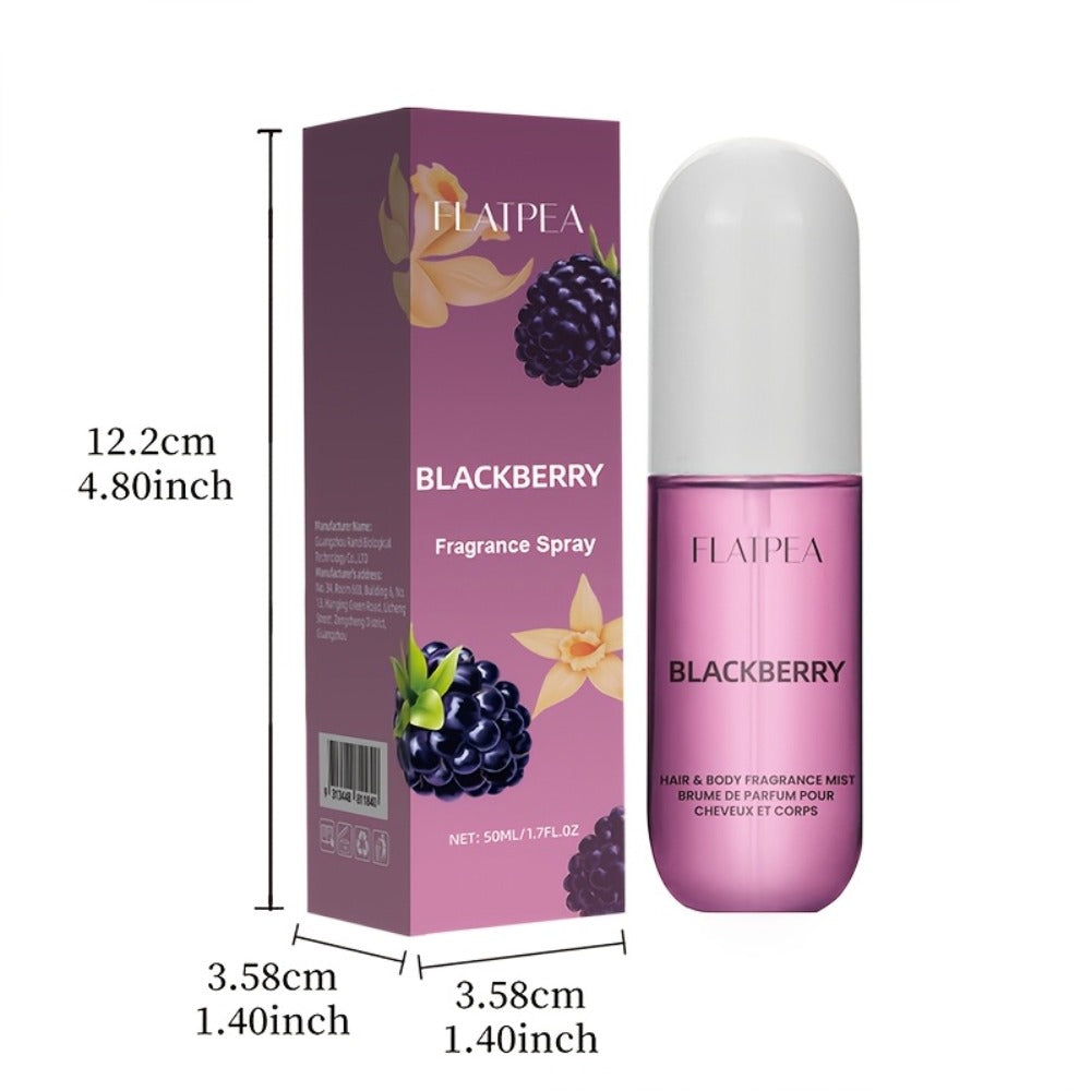 Vanilla Blackberry Perfume Spray for Women 1.7 oz - Alcohol-Free Body Hair Mist EDT, Sweet Gourmand Fruity Amber Musk Long Lasting Feminine Fragrance, Single or 2-Pack Gift