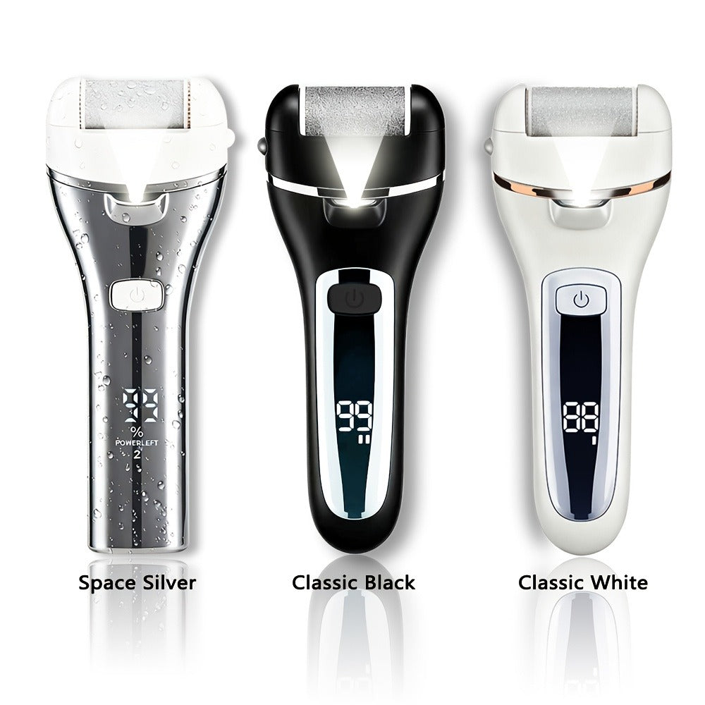 Electric Feet Remover, Rechargeable Portable Electronic Foot File Pedicure Kits, Foot Scrubber File, Professional Pedicure Tools, Foot Care for Dead Skin Ideal Gift, 14in1 3 Rollers Manicure Nail