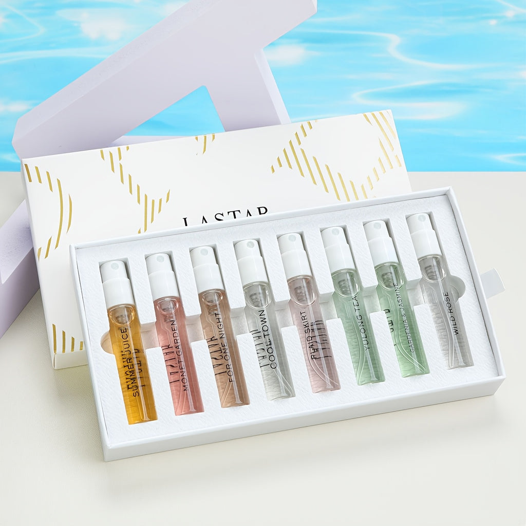 LASTAR Valentine'S Day Gift Perfume Set, 8pcs Women'S Perfume Set, Long-lasting And Alluring Elegant Women'S Eau De Toilette, Patchouli, Fresh, Travel Size, Reapply Fragrance At Any Time, Perfume For Dates And Daily Life, Birthday And Festival Gift