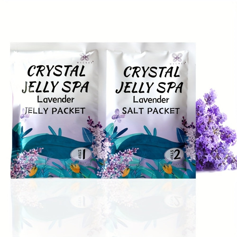 Jelly Spa Foot, 10 Scenarios Available, Bubble Foot Bath Spa, Foot Salt Bath, Used for Foot Skin Care, Four Flavors Lavender, Rose, Lemon, Jelly Foot Bath, Gentle Exfoliation, Treating Foot Bath, Dry Skin, Self Care Daily