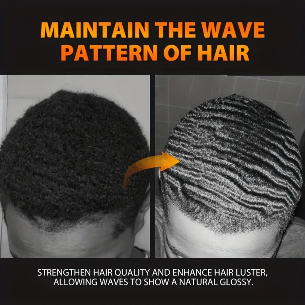 360 Wave Pomade Strong Hold Hair Styling with Jojoba Oil — Frizz Control Moisturizing Formula for Dreads Locks Twists Coily Curly Wavy Hair Men Grooming Daily Hair Care Set