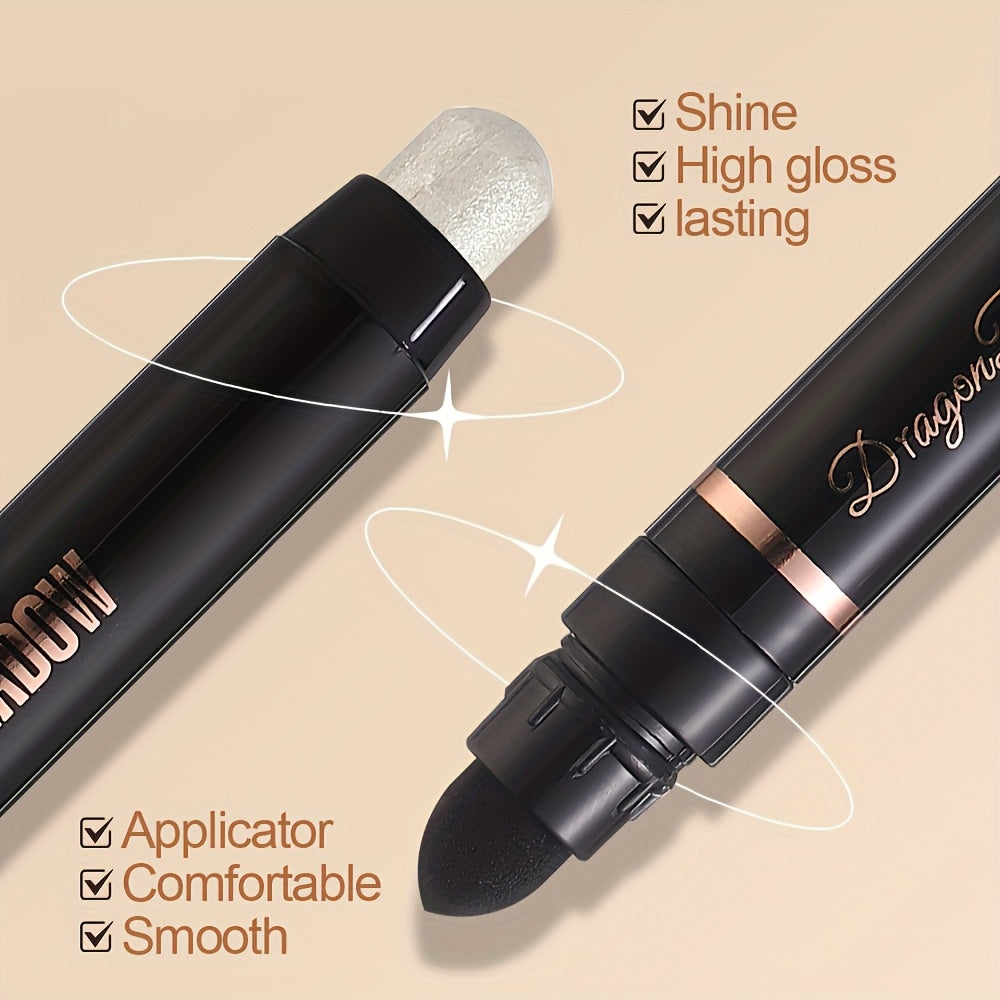 12 piece double head eye shadow stick, Shimmery light fine flash eye shadow stick, durable, waterproof, not easy to fade, with brush head makeup, necessary for stage makeup, eye shadow stick, perfect gift for Mother's Day