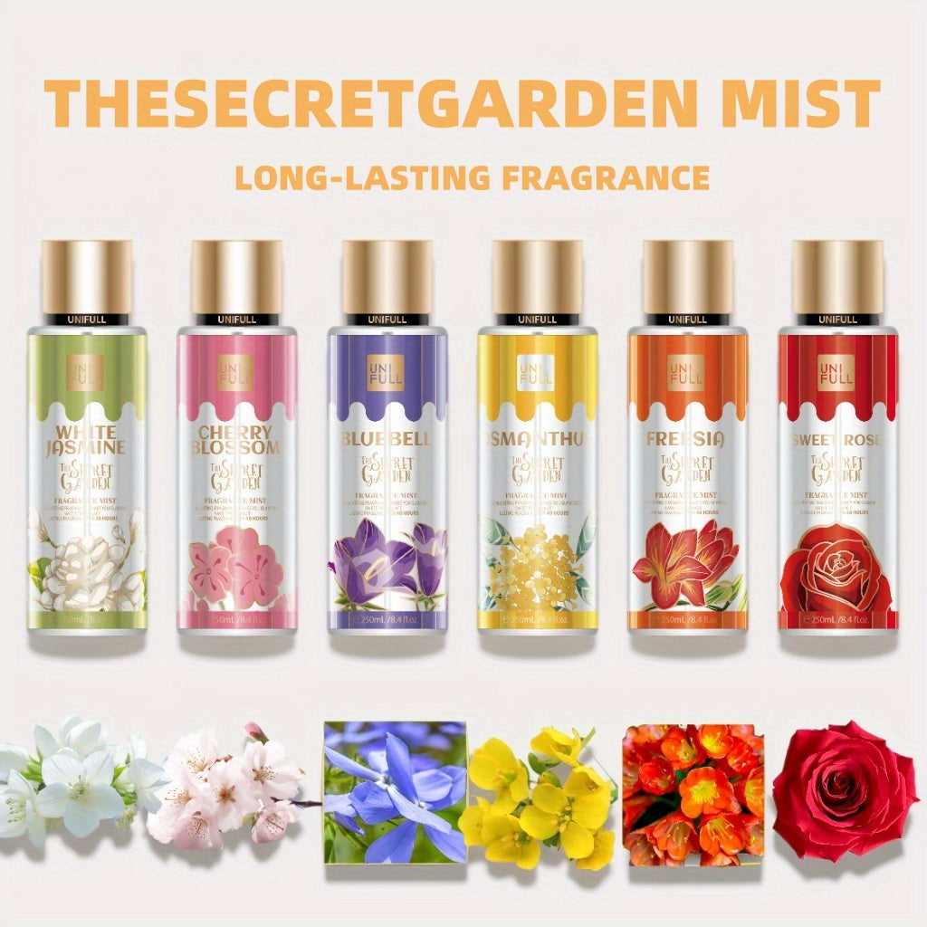 8.4-Ounce Ladies' Hair And Body Spray - A Long-Lasting Eau De Toilette with Floral And Fruity Aromas And Alcohol Content. The Colorful Bottle Design Is Perfect for Dates, Parties, And Gifts. (All Kinds of Scents Can Be Sent Random.)