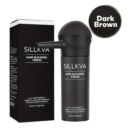 Hair Fibers Spray Applicator Kit — SILLKVA Instant Thickness & Natural Coverage for Thinning Hair & Bald Spots, 7 Shades, Precision Spray, 0.97oz