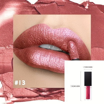 Metallic Lip Gloss High Gloss Long-Lasting Non-Stick Lip Plumper Glossy Lipstick for Women Portable Party Date Daily Makeup Gift 11 Shades