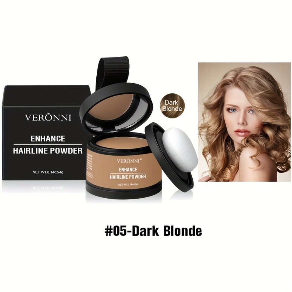 Hairline Shadow Powder Kit with Brush — Instant Waterproof Hairline & Hair Root Concealer | Natural Seamless Finish | 6 Shades for Men & Women