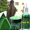 Three Piece Hair Care Combination Set-Usman Herbal Shampoo Bar + Usman Herbal Essence + Usman Herbal Hair Mask Care Set, Deeply Cleanses, Cleans Hair And Scalp, Suitable For Oily Hair Shampoo, Usman Herbal, Can Nourish Hair And Protect Hair Quality
