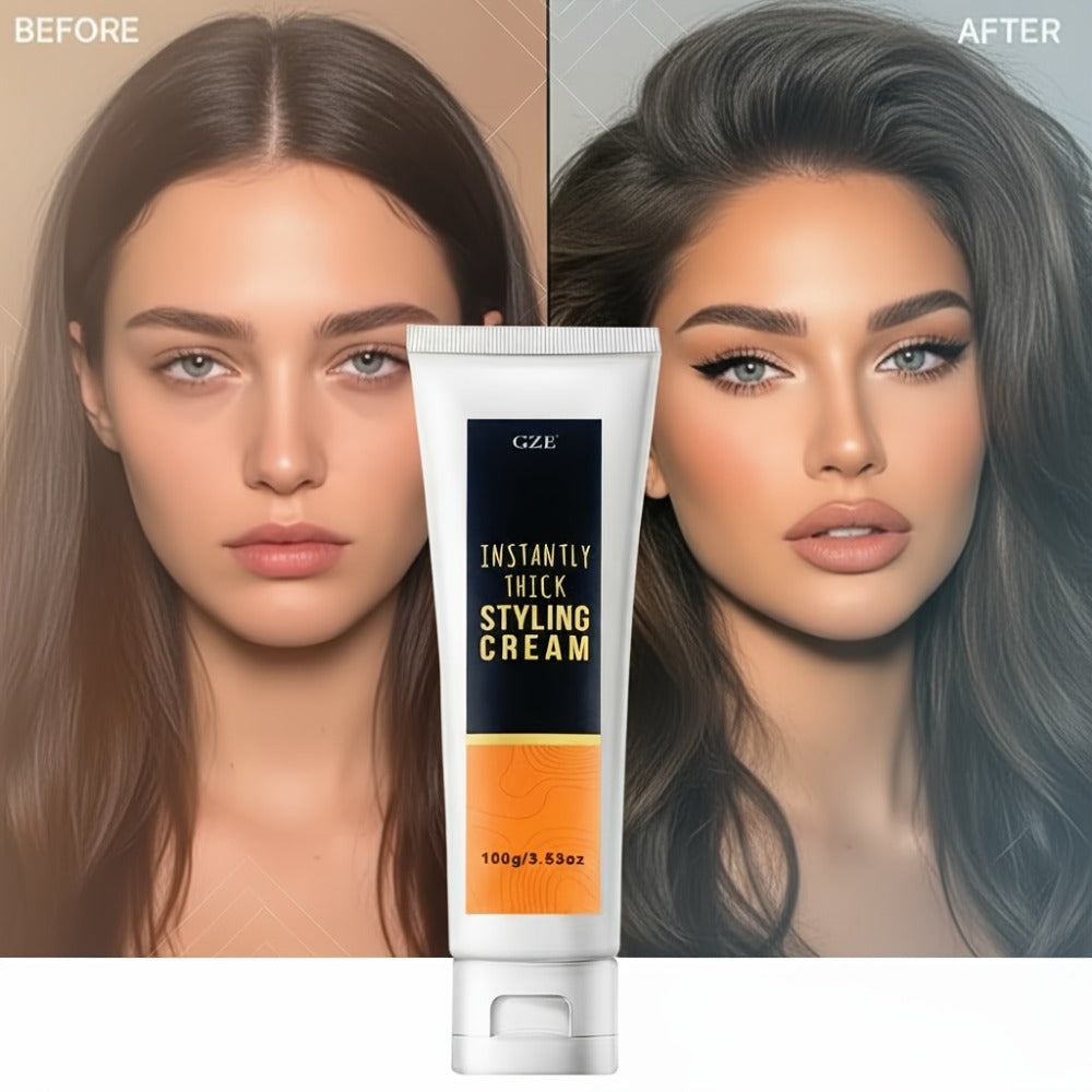 Hair Thickening Styling Cream Instantly Volumizes Texturizes Adds Body - Lightweight Formula for All Hair Types Volume Boost Styling Product for Men Women 100g
