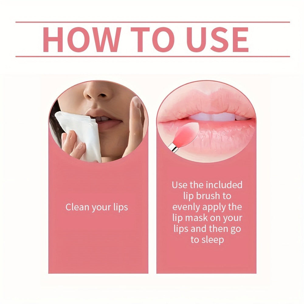 CollagenPlump Lip Mask - Moisturizes Night Care Revitalize Your Lips, Repairs, and Protects Dry, Cracked Lips - Large capacity 30g