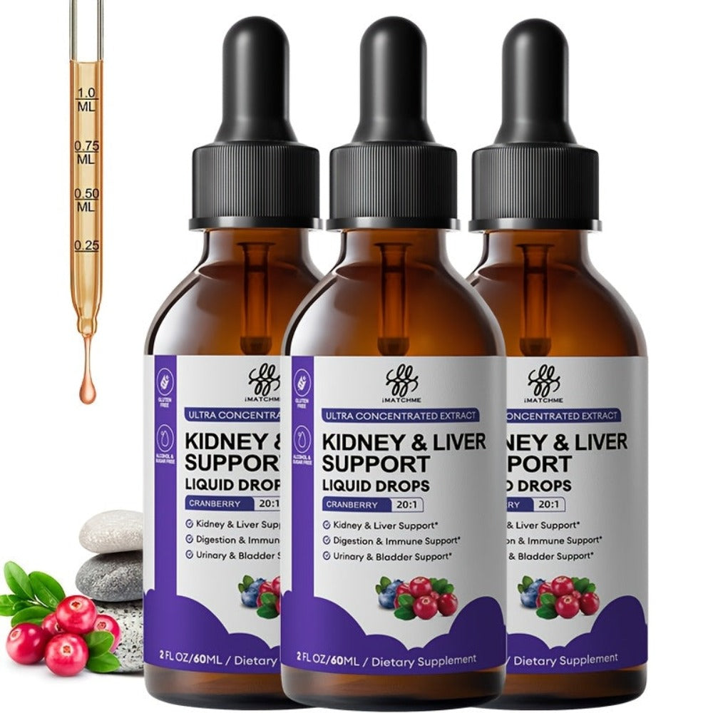 27-In-1 Complex Kidney And Liver Support Drops - Alcohol-Free, Made from a Variety of Natural Herbs Carefully Selected Ingredients, Support Liver Health, Balanced Health, 1/2/3Bottles