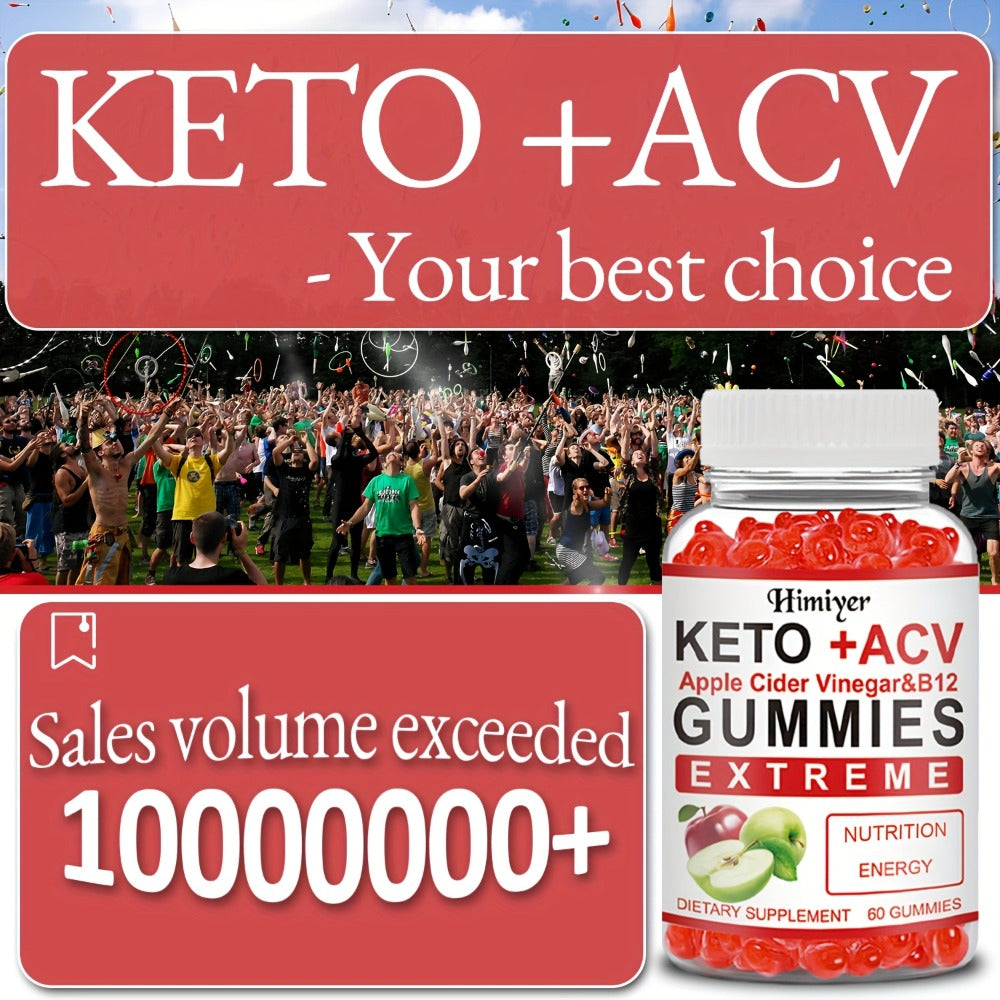 [Keto + ACV Gummies] (1/3pcs) - [KETO + ACV GUMMIES] Apple Cider Vinegar Contains B12 And B6 - A Nutrient-rich Vitamin Supplement, Suitable for Men And Women. Maintain Concentration, Gentle Intestines, Shiny Skin, Antioxidant. [ Worth Buying Back