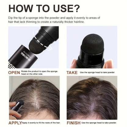 Hair Root Concealer Powder Hairline Touch-Up | Instantly Covers Gray Thinning Hair | Plant-Based Keratin Formula for Men & Women | Multiple Shades with Brush