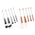 Beadable Makeup Brushes Set, Christmas Red & Green Holiday Cosmetic Brushes with Eyeshadow & Concealer Brushes, DIY Crafting Beauty Tools, Christmas, Birthday, Wedding & Best Friend Gifts