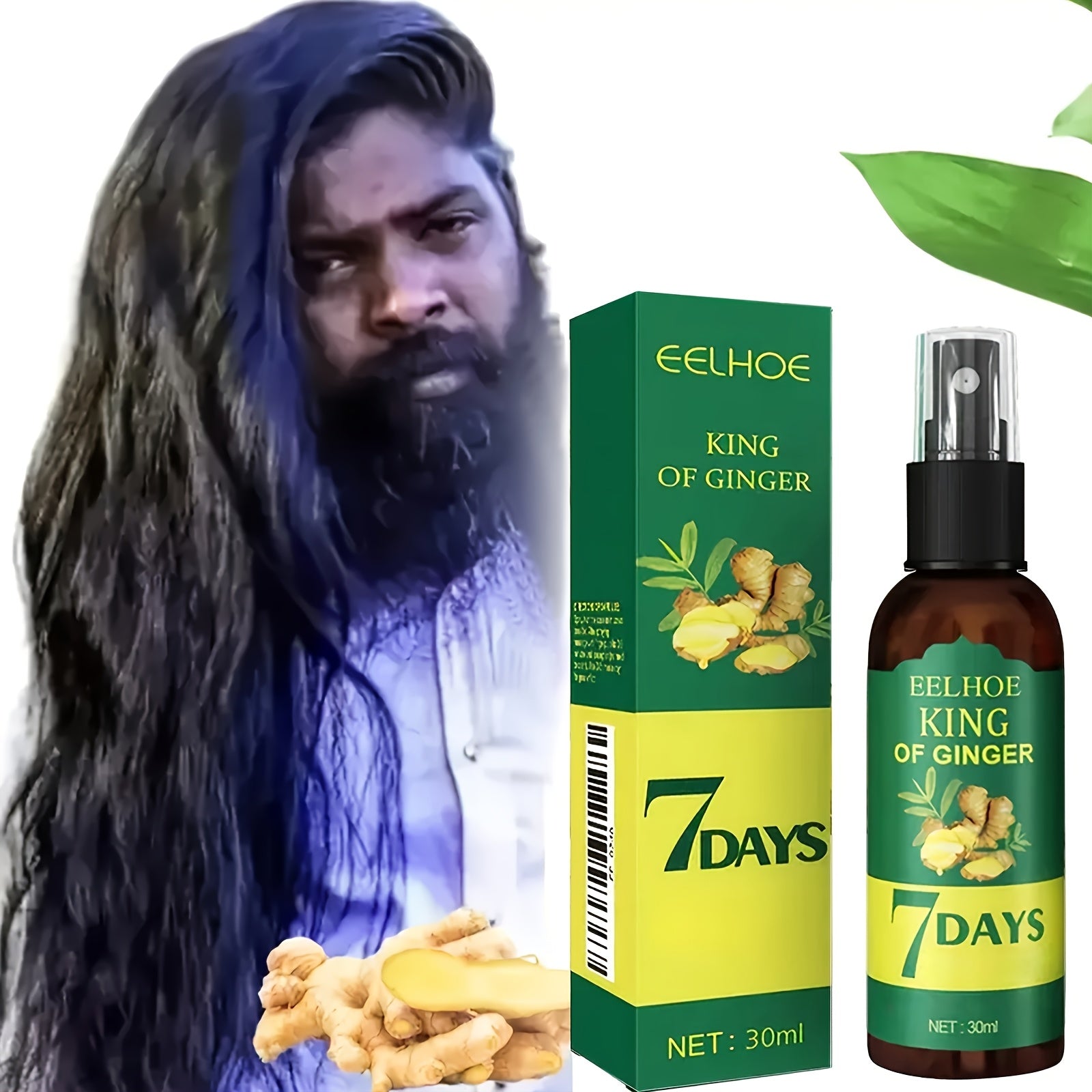 2 Bottles Of Ginger Hair Oil And Biotin Hair Serum, Suitable for All Hair Types, 7-day Ginger Nourishing Massage, Moisturizing And Hair Care, A Perfect Valentine's Day And Mother's Day Gift for Both Men And Women