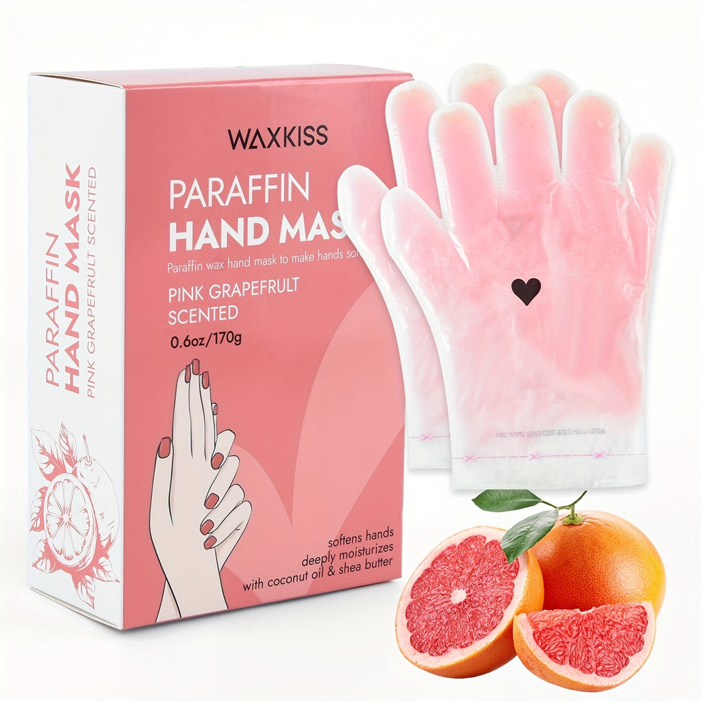 WAXKISS Gift Box Paraffin Beauty Mask Hand and Foot Mask Home Care Stone Wax Hand Mask Foot Mask New Formula Long-Lasting Smooth Soft Care Easy to Use Precise Care for Hands and Feet Smooth Hand and Foot Experience Pink Grapefruit Purple Lavender