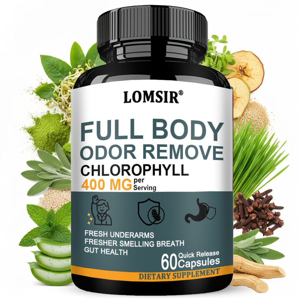 [Green Complex 60 Capsules] Chlorophyll Capsules 400 Per Serving, Green Complex with Matcha Green Tea, Apple Cider Vinegar, Peppermint, Sage & Aloe Vera, 60 Capsules