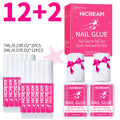 14pcs Quick-Dry Nail Glue, A Total Of 1.28oz, Super Strong Nail Glue 12pcs Of 0.07oz & 2pcs Of 0.24oz, for Acrylic & Fake Nails, Long-lasting, No Lamp Required, Super Strong Nail Glue for Press-Ons & Rhinestones, for Nail Salon Home DIY, Nail Salon
