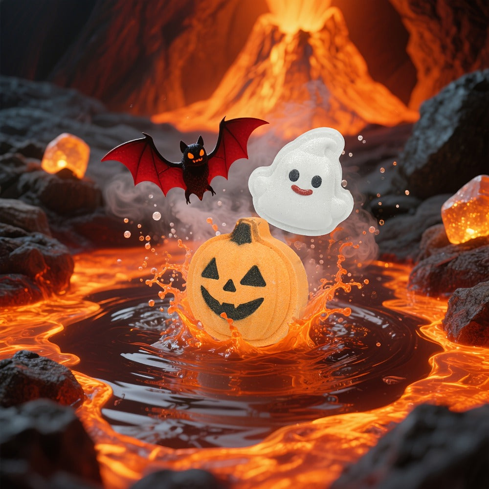 Bath Bombs Halloween Gifts for, Halloween Pumpkin, Bat, Skull, Magician, Black Cat And, 5 Individually Wrapped Bath Salt Bombs Rich In Essential Oils, Ideal for Gifts for,, And Women Who Have Everything On Halloween