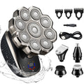 [Upgraded Version] 7D/9D Men's Electric Shaver, Bald Barber, Intelligent LED Screen Display, Full Body Wash Wet And Dry Double Shaving, USB-C Fast Charging, Rotary Floating Shaving, Bald God, The Ideal Gift for Boyfriends And Fathers![