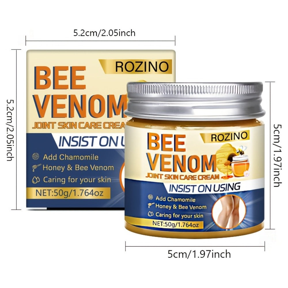 Bee Venom Cream for Joint & Skin Care 3 Pcs 50g - Moisturizing Brightening Body Cream with Vitamin C for Arms Legs Knees Ankles Dry Skin Relief Unisex