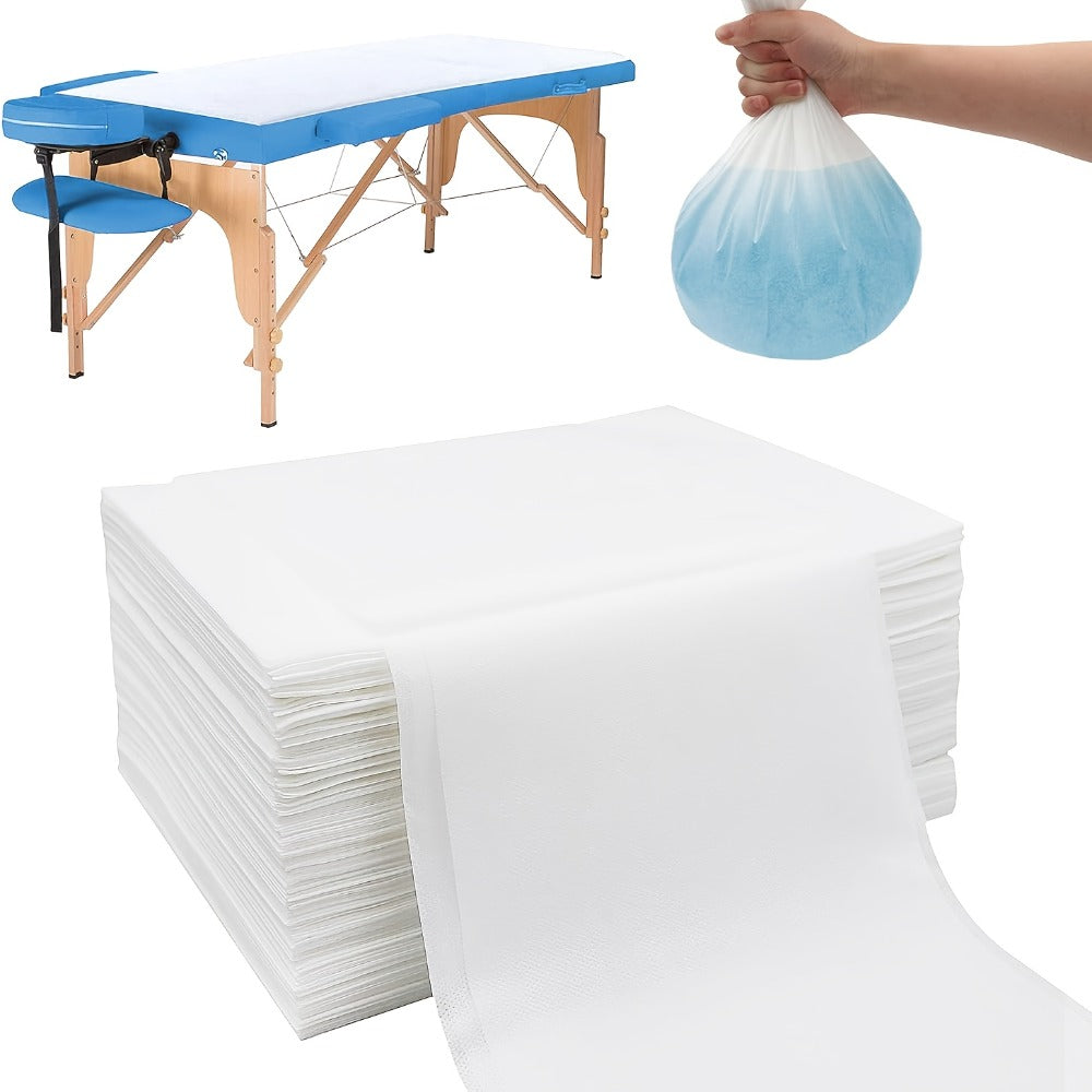 100pcDisposable Spa Bed Sheets - Massage Therapists, Estheticians, Hotel Staff, Tattoo Artists, Campers - Twill, Non-woven, Stain Resistant, All Seasons, Space - Suitable For Massage Therapy, Beauty Salon, Hotels