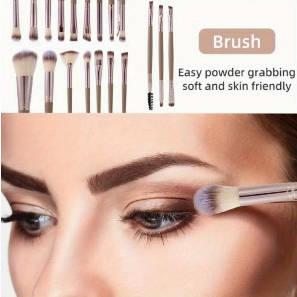 40/56pcs Complete Makeup Brush & Beauty Tool Combo - Soft Synthetic Fiber Brushes Suitable for /Normal Skin, Wood Handle, Foundation/Blush/Contouring/Eye/Powder Application - Ideal for Beginners & Pros (Affordable)