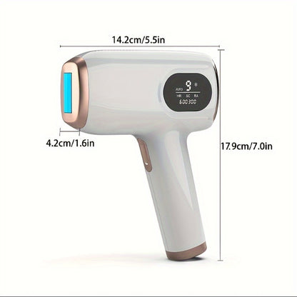 IPL Hair Removal Device with Ice Cooling - 999,900 Flashes Painless Permanent Hair Remover for Women & Men, 9 Levels for Legs Arms Armpits Bikini Line Face